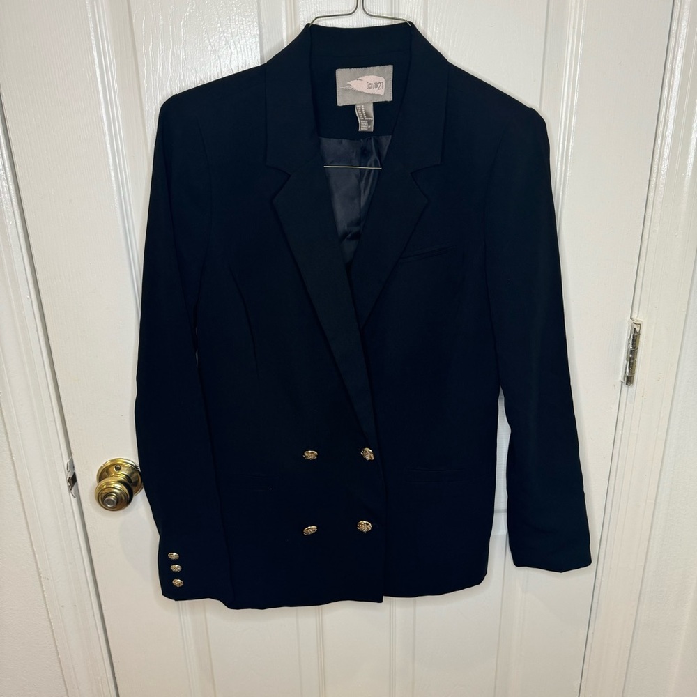 Black double breasted blazer